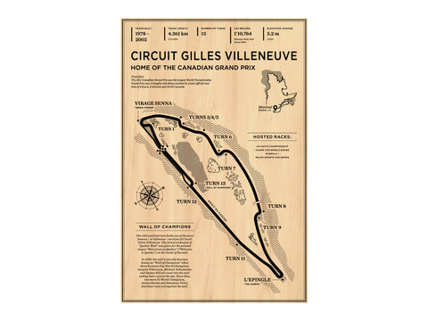 Circuit Gilles Villeneuve Wood Mural