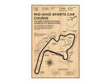 Mid-Ohio Sports Car Course Wood Mural