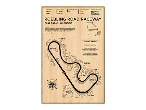 Roebling Road Raceway Wood Mural