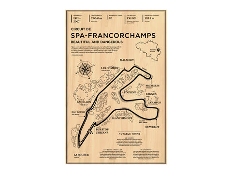 Spa-Francorchamps Wood Mural