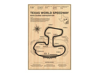 Texas World Speedway Wood Mural