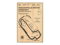 Indianapolis Motor Speedway Grand Prix Circuit Wood Mural